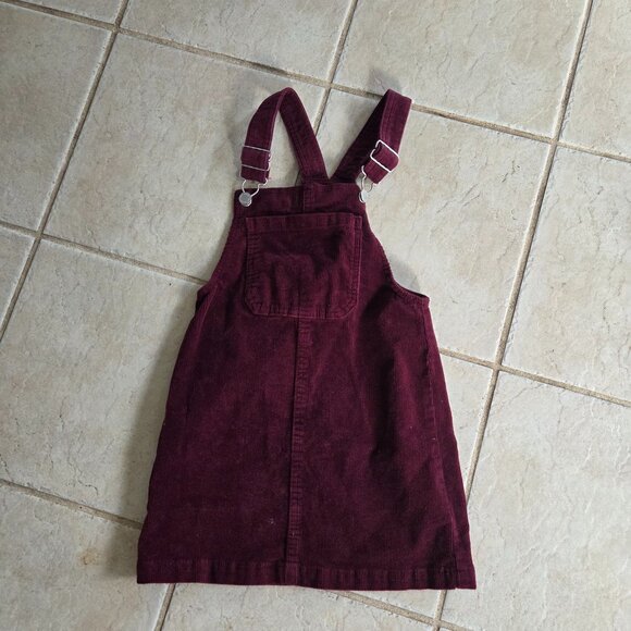 Girls size 6 Art Class maroon overalls dress - Picture 1 of 1